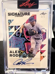 2023 Leaf Signature Series 1/1 Alex Rodriguez Auto BA-AR3 - Picture 1 of 2