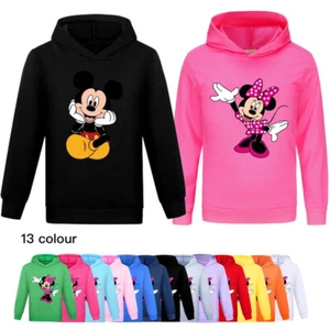 Kids Boys Girls Micky Minie Mouse Hoodie Sweatshirt Casual Jumper Pullover Tops - Picture 1 of 48