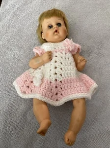 American Character 1965 Baby Doll 11”Posable Real Hair Look-Like/Handmade Dress - Picture 1 of 5