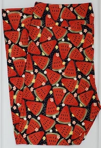 TC LuLaRoe Tall & Curvy Leggings Cute Red Watermelons FRUIT Picnic Summer N97 - Picture 1 of 6