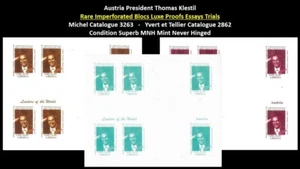 Liberia 1999 Austria President Thomas Klestil Set x3 Imperf Bloc MNH - Picture 1 of 4