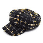 Women's Classic Retro Tweed Plaid Newsboy Cap Gatsby Cabbie Hat