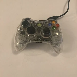 Xbox 360 Clear Remote PL-3702 Controller Afterglow Wired Blue LED Tested (49) - Picture 1 of 8