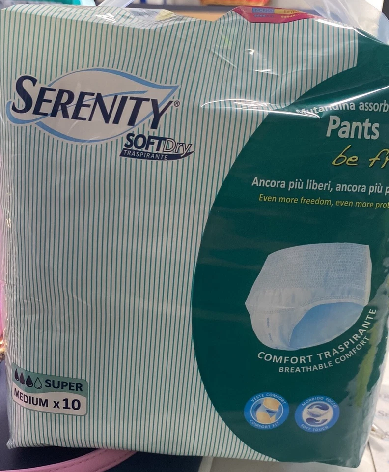 160Pannoloni SERENITY be free Pants super tag.M  slip pul up per adulti 16 Conf - Immagine 1 di 1