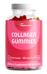 Collagen Gummies with Vitamin C, Zinc and Biotin, Hydrolyzed Collagen Peptides - Picture 1 of 3
