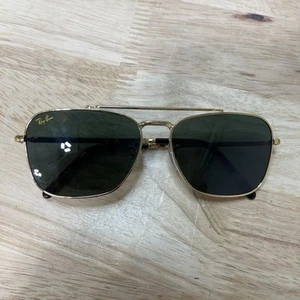 Ray-Ban Sunglasses RB3636 NEW CARAVAN  919631 Gold green Man Woman - Picture 1 of 16