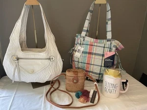 Nuevo Vera Bradley, Simplemente Vera Vera Wang, bolsas de rafia sin marca y taza Rae Dunn - Imagen 1 de 15