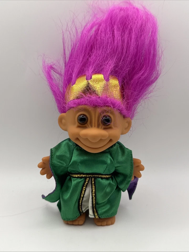 Vestido vintage de princesa reina muñeca troll de Ginebra Russ Troll Kidz con corona Foto 1 de 4