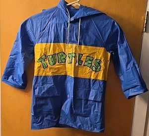 Vintage 1989 Teenage Mutant Ninja Turtles Rain Jacket Coat Youth TMN Size 6 - Picture 1 of 6