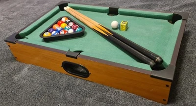 Mini Pool Billardtisch Billard Billiard Spiel inkl. Zubehör Maße: 51x31x9cm - Bild 1 von 3