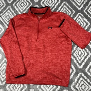Under Armour Half Zip Fleecepullover ColdGear Large rot lockere Passform 1357145 - Bild 1 von 9