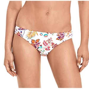 LRL Ralph Lauren Jacobean Floral Hipster Bikinihose Weiß Gr. 12 Neu Gefüttert - Bild 1 von 7