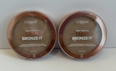 2 pack - Loreal  (01 Light) True Match Lumi Bronze It -Bronzer Sunkissed-Sealed - Image 1 of 2