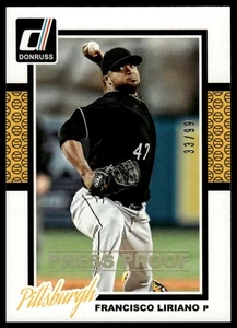 2014 Donruss #325 Francisco Liriano Press Proofs Gold #/99 - Picture 1 of 2