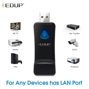 TV WiFi Adapter Signal Booster USB Network Card Dongle RJ45-Wireless Receiver US - Picture 1 of 15