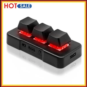 3-klawiszowe podświetlane klawiatury Makro Progammable USB + 2.4G Wireless + BT 3 tryby przenośne - Zdjęcie 1 z 18