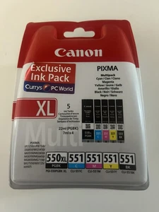 Canon PGI-550XL Bk CLI-551 BCMY Ink Cartridge Multipack for Pixma MG5650 - Picture 1 of 2