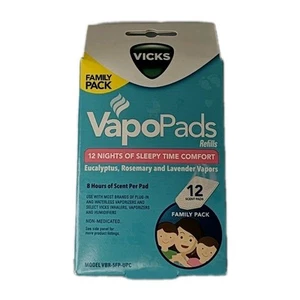 NUOVO Vicks Vapor Pads Ricarica Family Pack Lavanda, Rosmarino, 12.0 ea - Foto 1 di 7