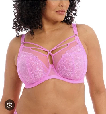 Sutiã de Mergulho Elomi Brianna UW Tiras EL8080 Muito Rosa Tamanhos do Reino Unido E-K Novo com etiquetas $69 - Imagem 1 de 4