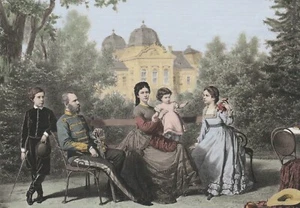 ***ORIGINAL POSTCARD***KAISERIN ELISABETH-SISI-KAISER FRANZ JOSEPH-KINDER-ADEL - Bild 1 von 2