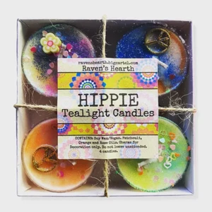 Hippie Scented Tealight Candles | Patchouli, Orange, Sandalwood, and Rose - Picture 1 of 5