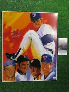 NOLAN RYAN SIGNED 16x20 TEXAS RANGERS METS ANGELS ASTROS PHOTO JSA COA - Picture 1 of 4