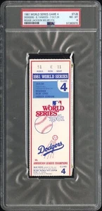 1981 World Series Game 4 Ticket, Reggie Jackson HR #10 Yankees / Dodgers PSA 8 - Bild 1 von 7
