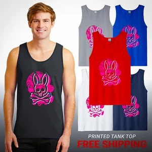 Bone Rabbit American Horror Men's Tank Top USA Halloween Birthday Party Unisex - Picture 1 of 8