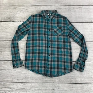 Shawn White Plaid Button Down Shirt Boys Size XL Long Sleeve Collared Shirt Y2K - Picture 1 of 7