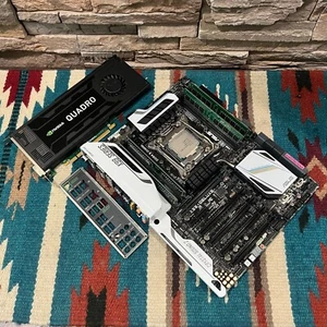 ASUS X99 DELUXE ATX Motherboard Combo! Xeon E5-1650v3 6-Core •32GB •Quadro K4000 - Bild 1 von 16