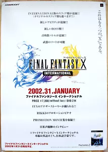 Final Fantasy X International RARE PS2 51.5cm x 73cm Japanese Promotional Poster - Picture 1 of 1