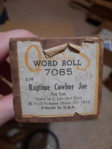 QRS Ragtime Cowboy Joe Fox Trot Piano Roll 7085 J Lawrence Cook 1932 - Picture 1 of 19