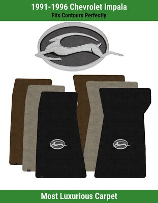 Tapetes carpete dianteiro Lloyd Luxe para Chevrolet Impala 91-96 com logotipo emblema Impala - Imagem 1 de 4