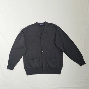 Cárdigan de mezcla de lana merino Malagrida para hombre talla M suéter gris c... - Imagen 1 de 21