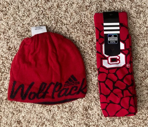 NC State Wolfpack adidas Women’s Knit Beanie & Socks Cover