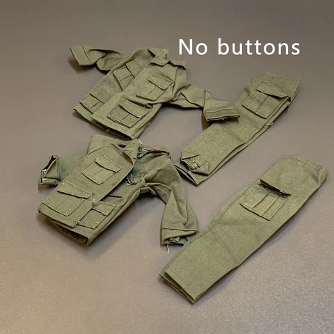 LOT 4 PCS 1/6 1:6  WWII USA US Wars The Ultimate Soldier Uniform no button Cover