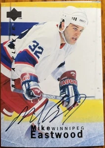 1995-96 Be A Player Autographs Mike Eastwood #S102 Winnipeg Jets - Picture 1 of 2