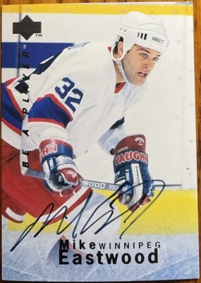 1995-96 Be A Player Autographs Mike Eastwood #S102 Winnipeg Jets - Image 1 of 2