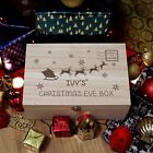 Personalised Christmas Even Box Wooden Boxes Crate Xmas Gift Large Santa Name