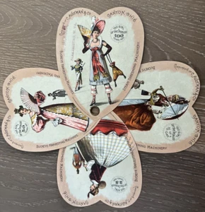 @ 1888 Buckeye Harvesting Machine Aultman & Co. Clover Hand Fan Publicidad - Imagen 1 de 7