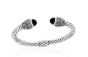 PULSERA EFFY PLATA ESTERLINA CON RIBETE DE ÓNIX, ORO 18K/PRECIO DE VENTA SUGERIDO POR EL FABRICANTE $1.225 - Imagen 1 de 2