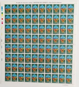 España Pliego de 80 Sellos Edifil 2.329. Servicios de Correos. - Imagen 1 de 1