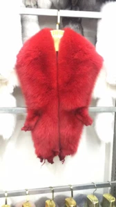 Whole pelt Real Fox Fur Shawl Stole Wrap Scarf Coat Jacket Collar Neck Warmer - Picture 1 of 19