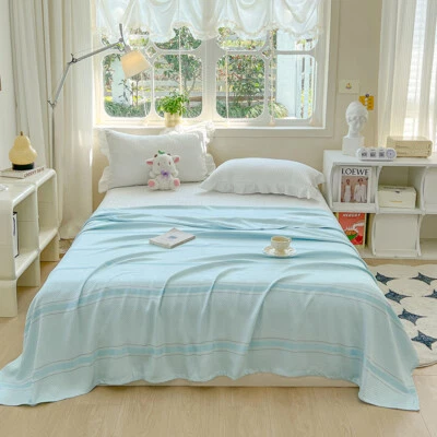 Bamboo Fiber Yarn Dyed Jacquard Towel Quilt Summer Nature Cool Quilt Bed Sheet - Image 1 of 4