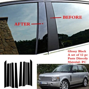 For Range Rover (L322) 2002-2012 Gloss Black Pillar Posts Window  Door Cover - Picture 1 of 13