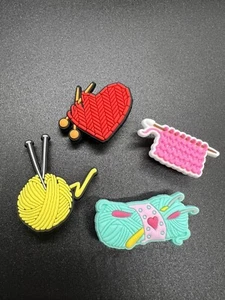 Crochet Knitting Shoe Charms Accessories Fits Keychains & Wristband - Picture 1 of 2
