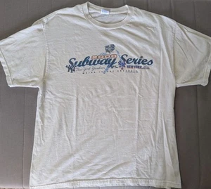 Camiseta De Colección 2000 Serie Mundial NY Yankees NY Mets Metro Béisbol Talla XL - Imagen 1 de 5
