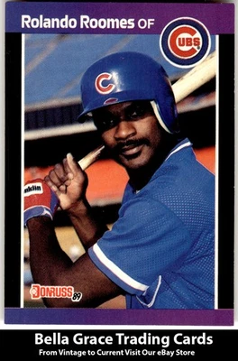 1989 Donruss Rolando Roomes #577 Chicago Cubs Rookie MLB Baseball  - Image 1 of 2