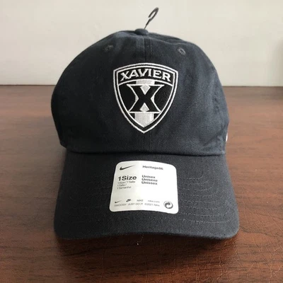Xavier University Navy Blue Hat Nike Swoosh Dri Fit Cap Heritage 86 Adjustable - Image 1 of 4