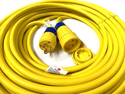 100’ Ft Ericson Perma-Tite Generator Cable Set 12/3 AWG 30A RV Cord SOOW LC-30P - Image 1 of 4